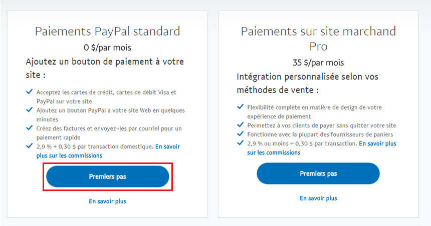 Ouvrir compte PayPal