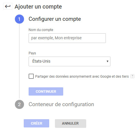 Compte Google Tag Manager