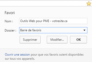 Favoris Google Chrome