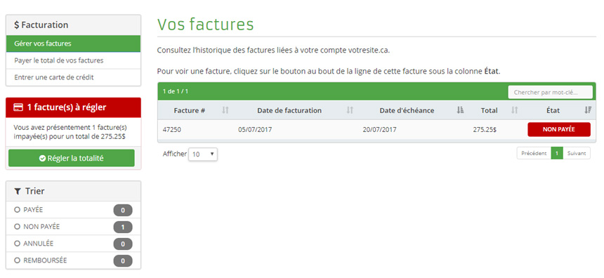 Facture à payer Facture à payer
