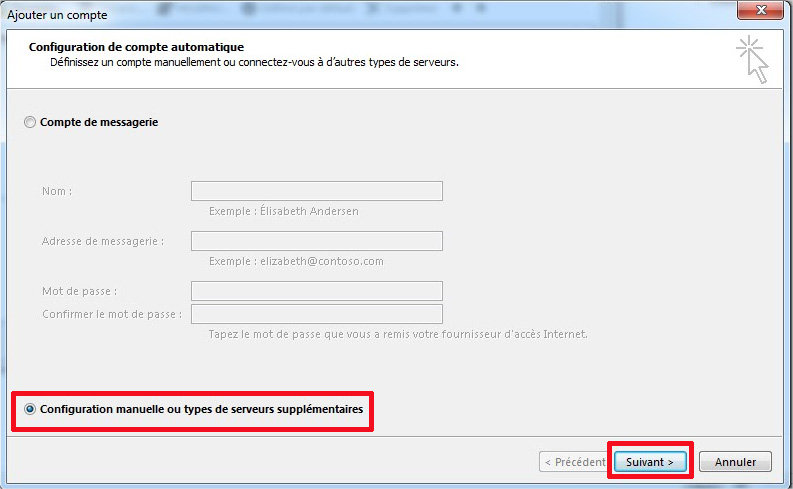 Outlook 2013 20146 Configuration automatique