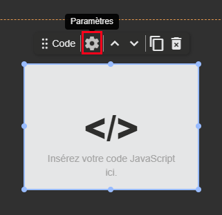 Paramètres modules HTML outil de création sites web votresite